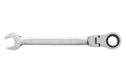 Hoegert Combinatieratelmoersleutel met flexibele kop, CrV staal, 15 mm, 72 tanden. 1208959701 - Set van 2