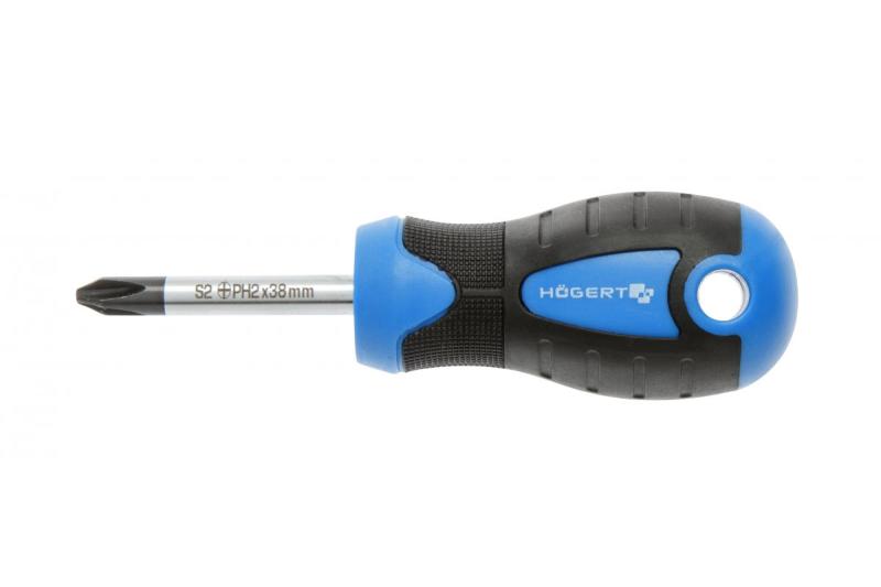 Hoegert Schroevendraaier PH2 38 mm S2 staal 1208959766 - Set van 8