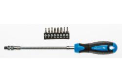 Hoegert Flexibele schroevendraaier met verwisselbare bits 1208959784 - Set van 2