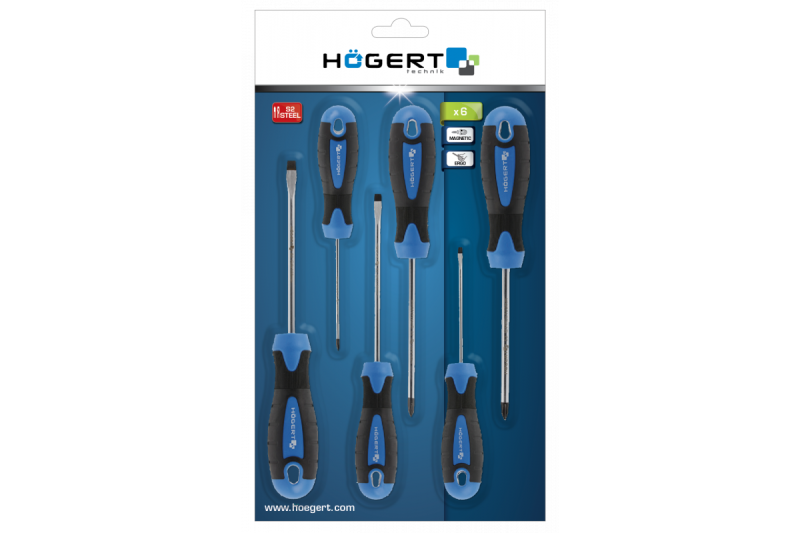 Hoegert Schroevendraaierset 6 stuks staal S2 1208959786 - Set van 2