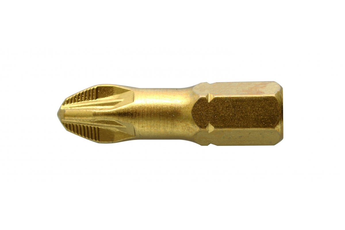 Hoegert Embout de tournevis PZ3 de 25 mm en acier S2 revêtu de titane, blister de 5 pièces. 1208959899 - Lot de 6