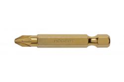 Hoegert Schroevendraaierbit PZ2 50 mm S2 staal titanium gecoat 2-stuks verpakking 1208959901 - Set van 7