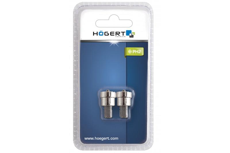Hoegert Schroevendraaier bit PH2 gipsplaat S2 staal 2-delig 1208959907 - Set van 11