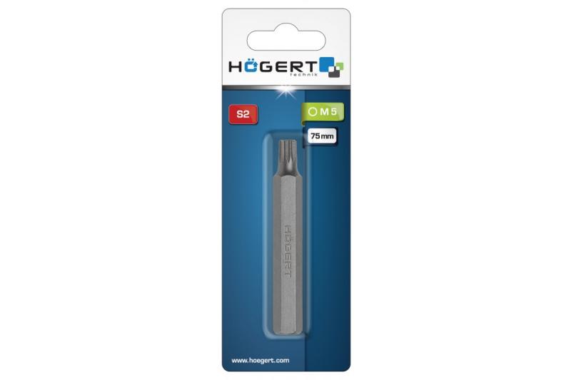 Hoegert Schroevendraaierbit M5 x 75 mm 1208960013 - Set van 8