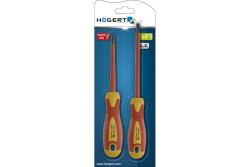 Hoegert 2-delige geïsoleerde schroevendraaierset 1000 V S2 staal 1208960041 - Set van 2