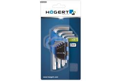 Hoegert 9-delige inbussleutelset van CrV-staal 1208960095 - Set van 2