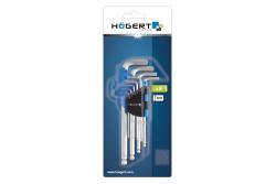 Hoegert 9-delige set zeskantige inbussleutels met kogelkop, gemaakt van CrV-staal. 1208960097 - Set van 2