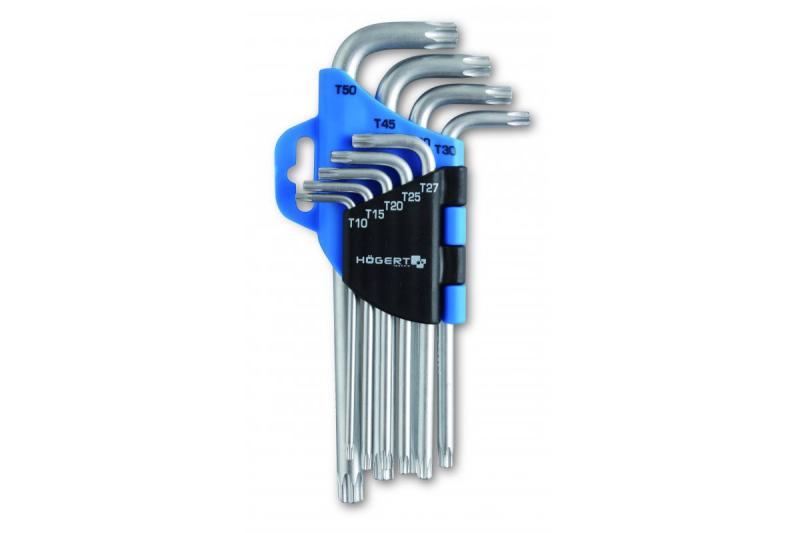 Hoegert 9-delige Torx-sleutelset van CrV-staal 1208960103 - Set van 2