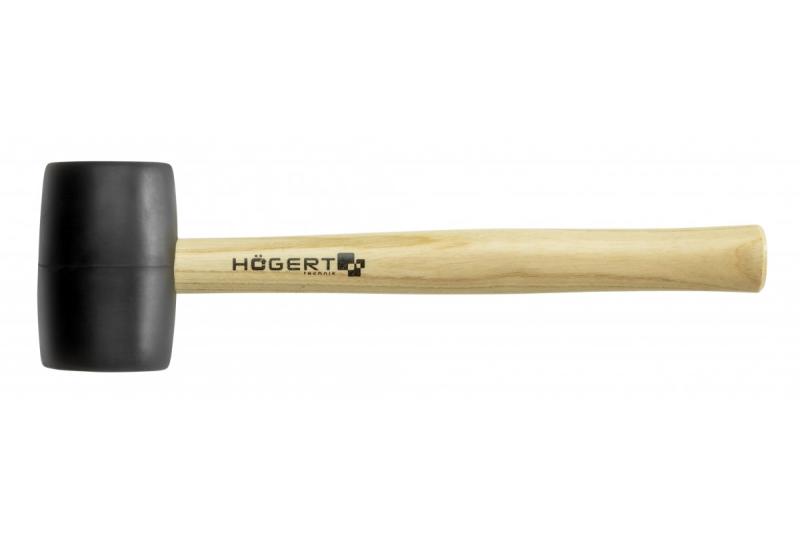Hoegert Rubberen hamer 680 g zwart 1208960230 - Set van 2