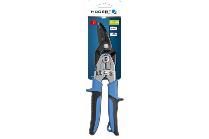 Hoegert Tin kniptang 250 mm, recht snijden 1208960252 - Set van 2
