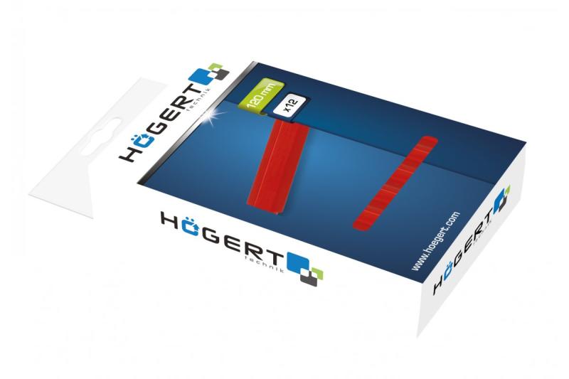 Hoegert Technische krijt rood 120 mm 12 stuks. 1208960316 - Set van 2