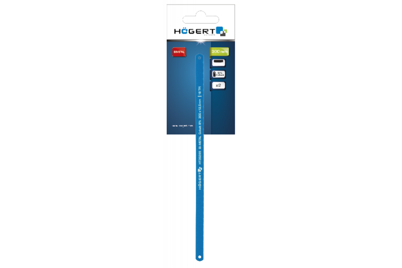 Hoegert Hacksawbladen 300 mm 18TPI HSS-staal Bimetaal 2 stuks. 1208960385 - Set van 4