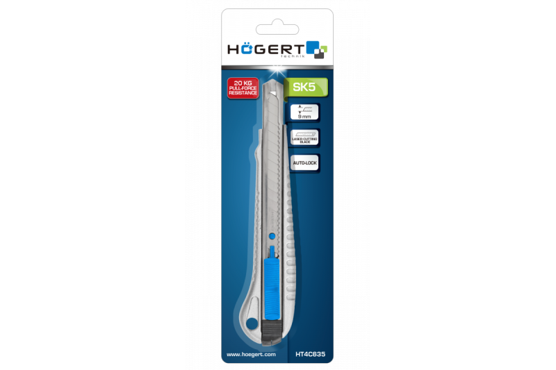 Hoegert Snap-off mes 9 mm ALU 1208960413 - Set van 7
