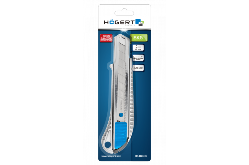 Hoegert Snap-off mes 18 mm ALU 1208960414 - Set van 5