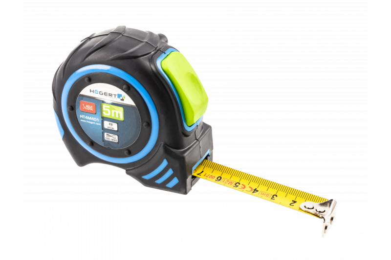 Hoegert Rolmaat 5m 19mm automatische stop nylon met magneten 1208960476 - Set van 3