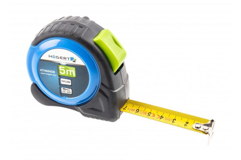 Hoegert Meetlint 5m 19mm nylon 2 zijden 1208960479 - Set van 3