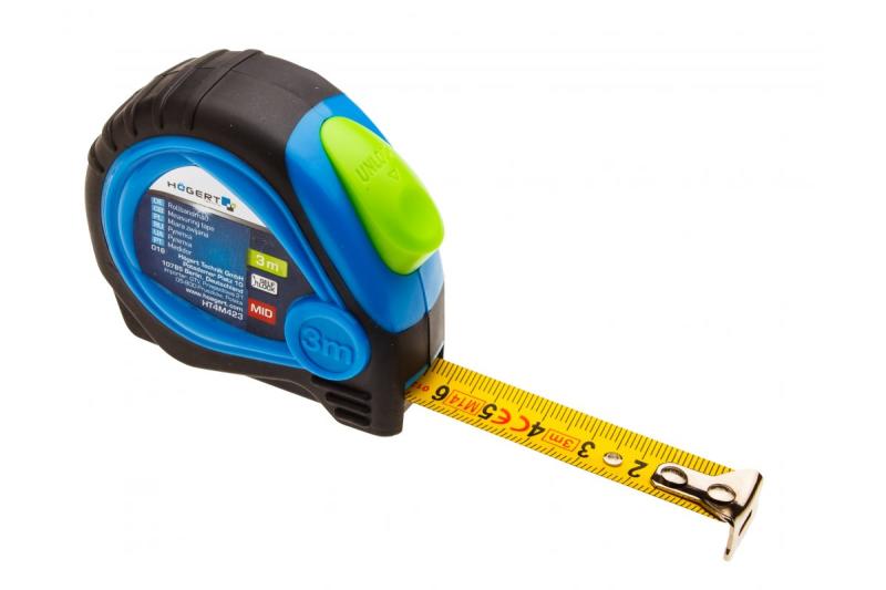 Hoegert Rolmaat 3 m x 16 mm MID-gecertificeerde teflon-gecoate band. 1208960484 - Set van 3