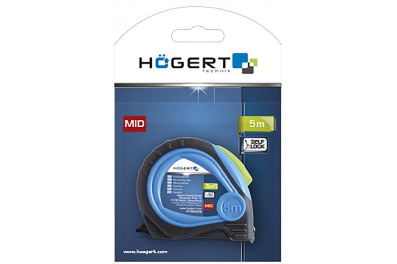 Hoegert Rolmaat 5 m x 25 mm MID-gecertificeerde teflon-gecoate band. 1208960486 - Set van 2