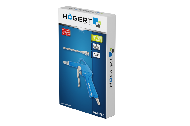 Hoegert Luchtblaaspistool met korte en lange mondstukken 1208960622 - Set van 2