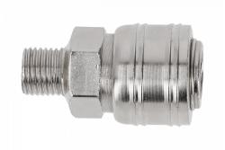 Hoegert Adapter koppeling mannelijk 1/4 inch. 1208960632 - Set van 3