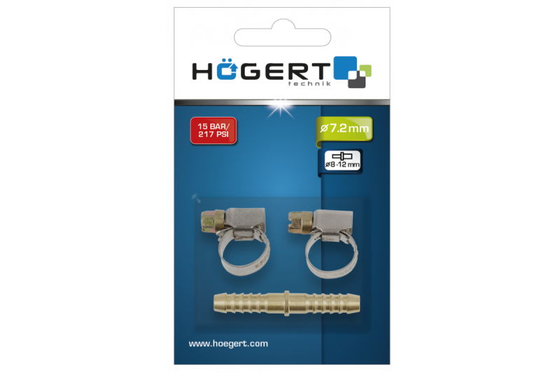 Hoegert Connector 8mm 3 stuks 1208960639 - Set van 4
