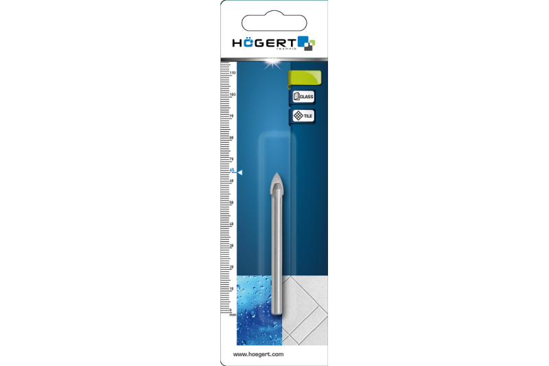 Hoegert Glas- en tegelboor 5.0 mm 1208961641 - Set van 4