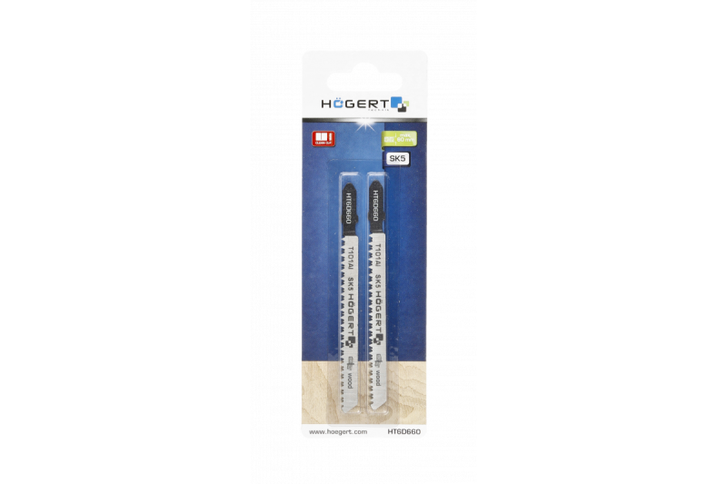 Hoegert Decoupeerzaagbladen 100 mm, rechte en schone zaagsnede, zaagdiepte: 3-60 mm, 2 stuks. 1208961816 - Set van 8