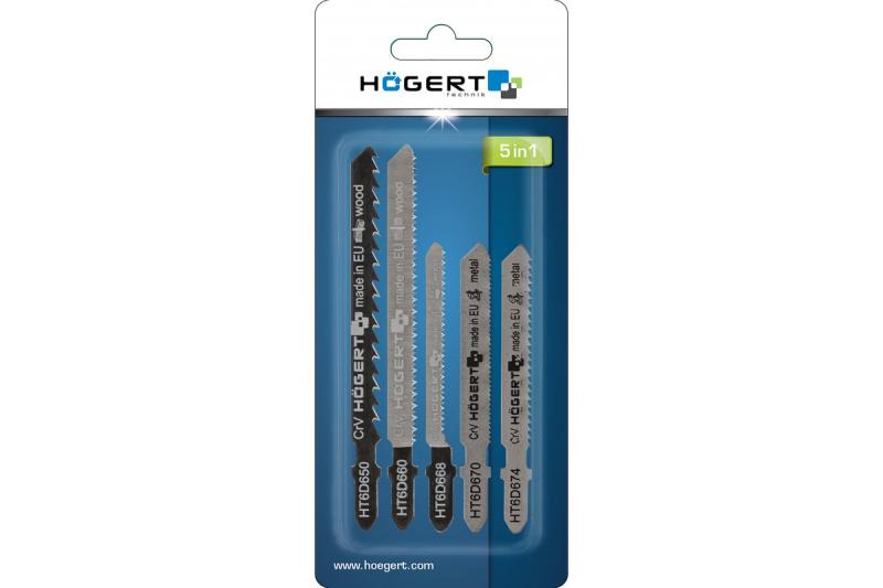 Hoegert Decoupeerzaagbladenset "5 in 1" mix 5-delige blister 1208961828 - Set van 4