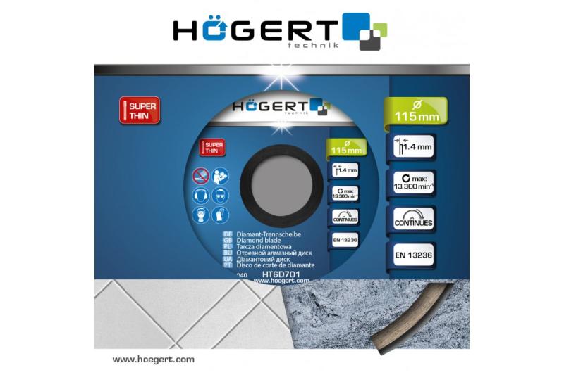 Hoegert Doorlopende diamantschijf 115 mm 1208961829 - Set van 2