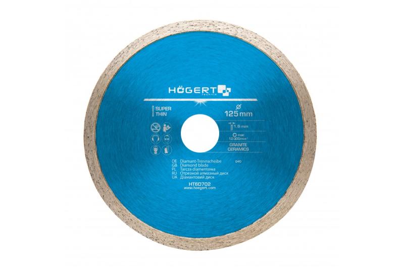 Hoegert Doorlopende diamantschijf 125 mm 1208961830 - Set van 2