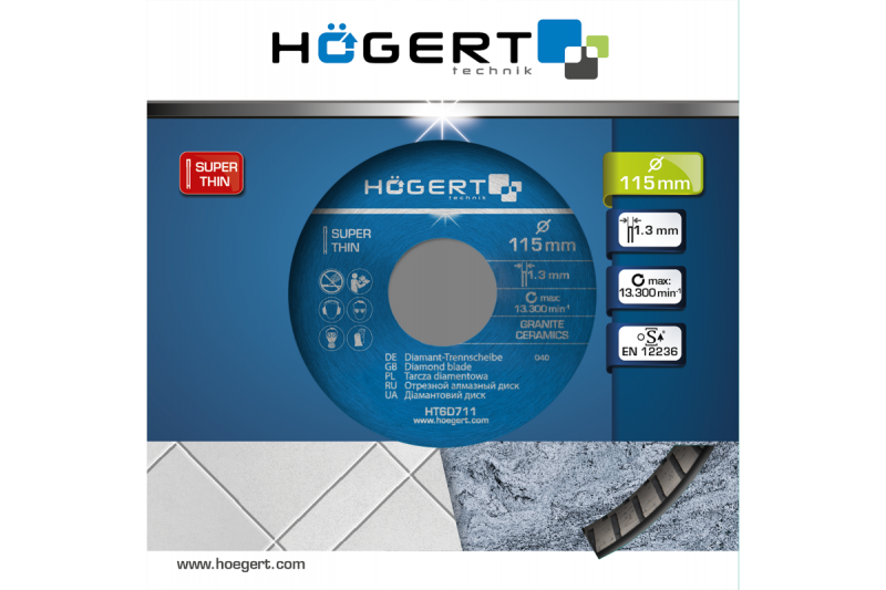 Hoegert Diamantschijf 115 mm super dun 1208961833 - Set van 3