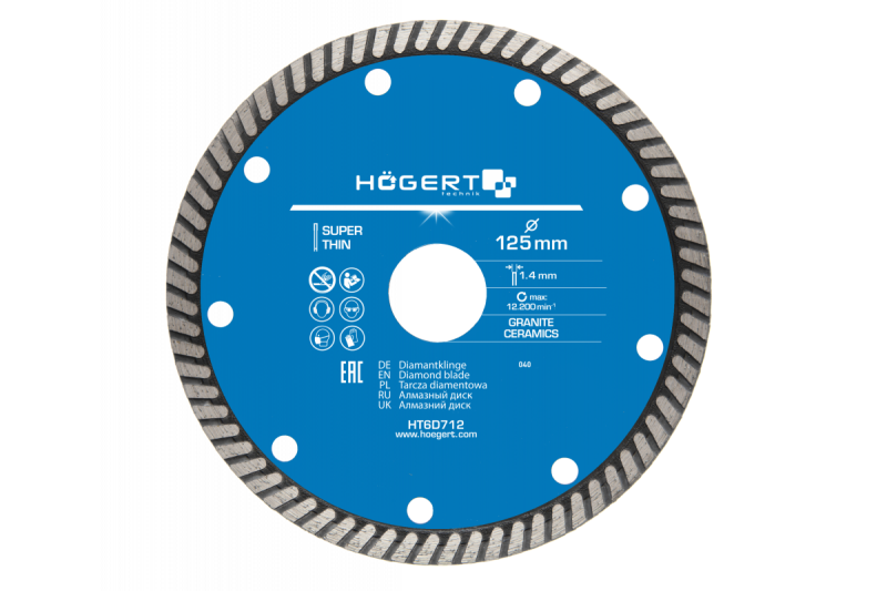 Hoegert Diamantschijf 125 mm super dun 1208961834 - Set van 2