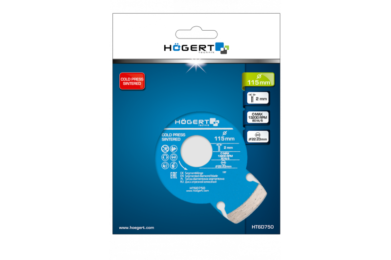 Hoegert Diamantsegment zaagblad 115 1208961841 - Set van 3