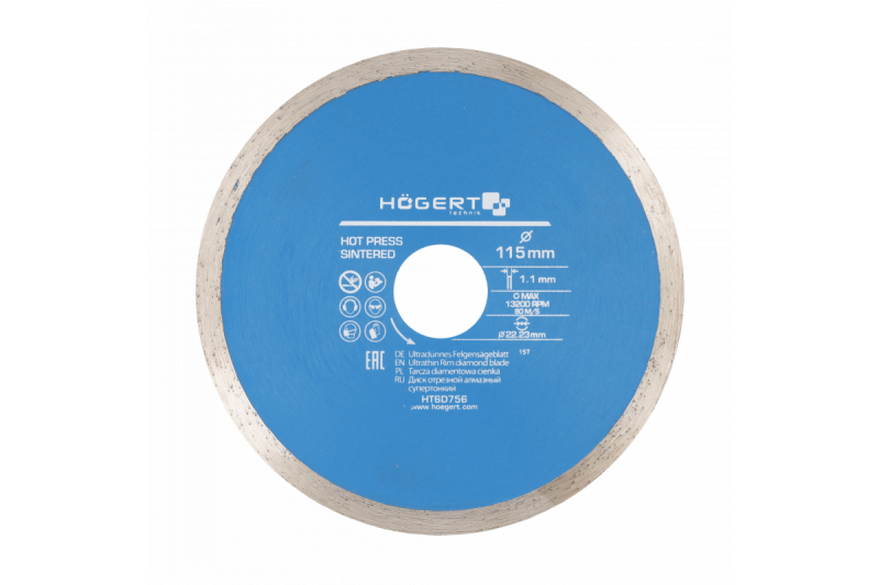Hoegert Diamanten ultradunne randzaagblad 115 1208961847 - Set van 3
