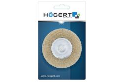 Hoegert Schijfborstel met een pin, 100 mm messing draad van 0,3 mm. 1208961965 - Set van 5
