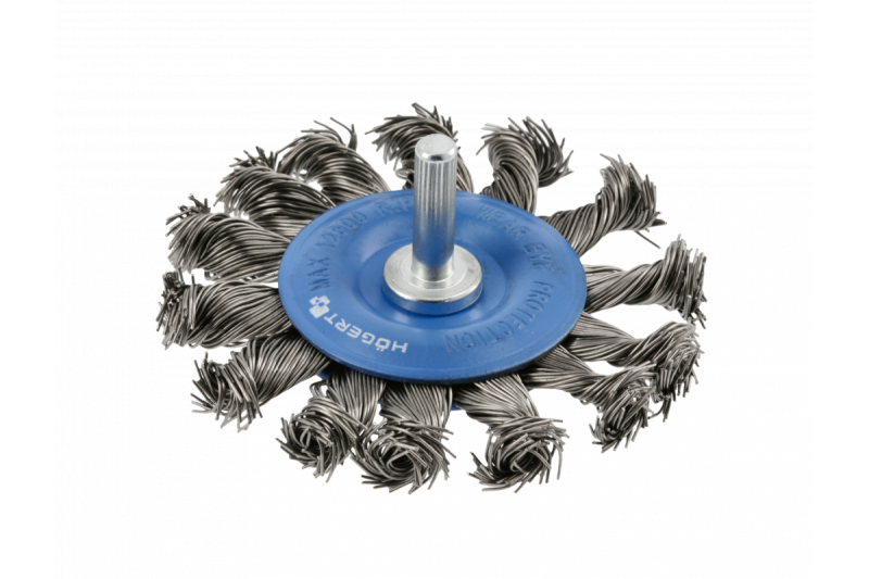 Hoegert Schijfborstel met een pin van 75 mm en staaldraad van 0,5 mm. 1208961967 - Set van 6