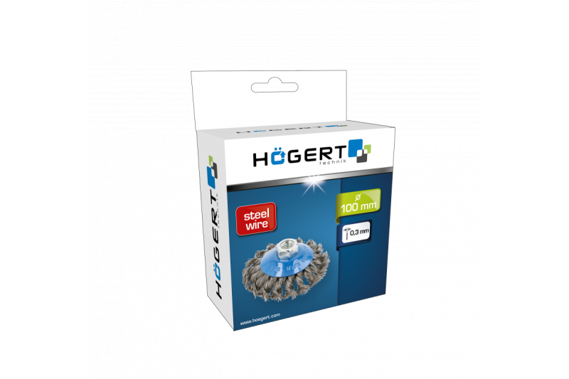 Hoegert Schijfborstel 100 mm M14 staaldraad 0.3 mm 1208961969 - Set van 3