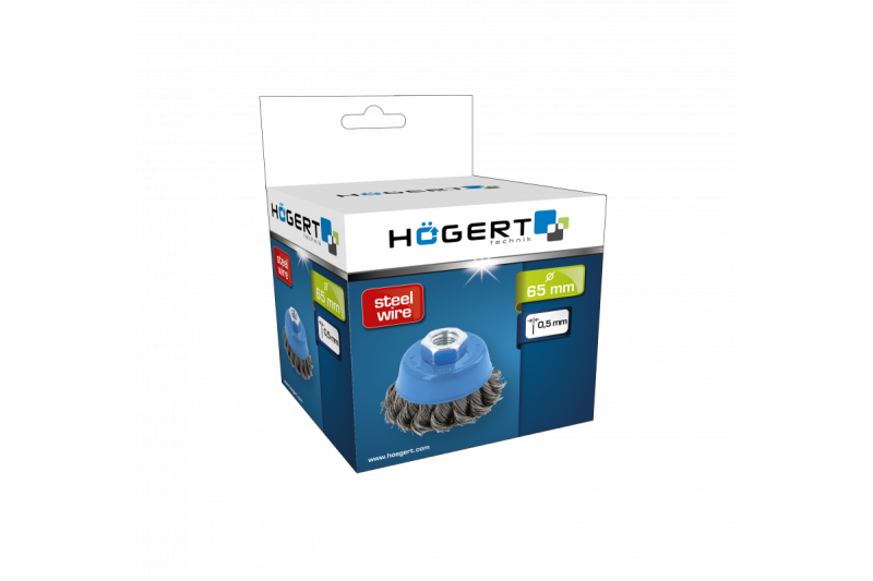 Hoegert Schijfborstel 65 mm M14 staaldraad 0,5 mm 1208961971 - Set van 4