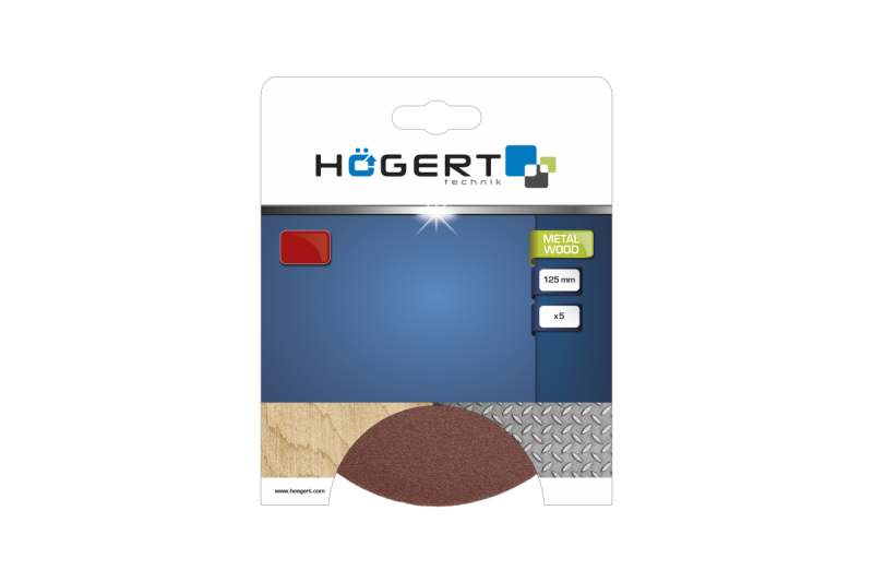 Hoegert Schuurpapier schijf 5 stuks 125MM G180 5 stuks 1208962106 - Set van 14