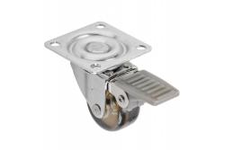 Doorzichtig bruin zwenkwiel met rem 1208962363 - Set van 5