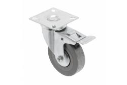 Meubelwiel GREYROLL, 75 mm, grijs, met remmen 1208962377 - Set van 4