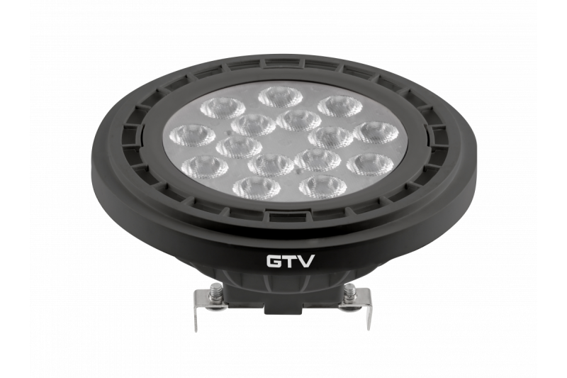 LED-LICHTVOORZIENING, A-G, AR111, 3000K, G53, 12,5W, DC12V, 40°, 1100 lm, zwart 1208962621 - Set van 2