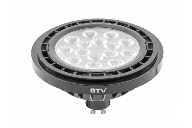 LED-LAMP, A-G, ES111, 4000K, GU10, 12,5 W, AC 220-240 V, 40°, 1250 lm, 109 mA, zwart 1208962748 - Set van 2