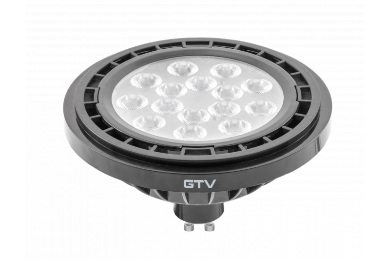 LED-LAMP, A-G, ES111, 3000K, GU10, 12,5W, AC220-240V, 40°, 1100 lm, 109 mA, zwart 1208962755 - Set van 3