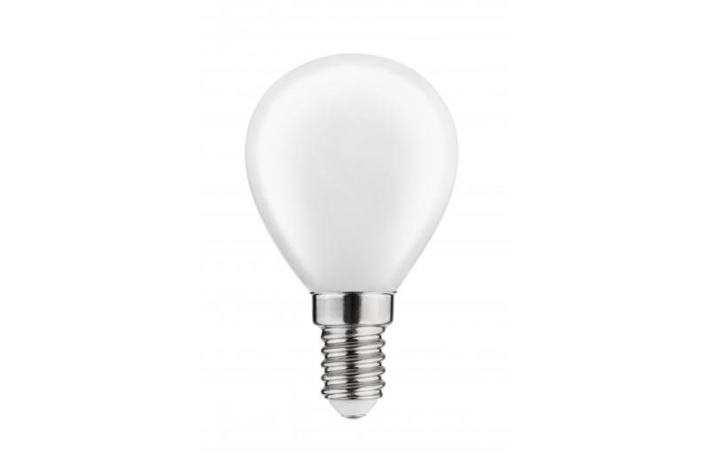 LED-LICHTVOORZIENING, MELKWITTE GLOEIDRAAD, A-G, G45, 3000K, E14, 4,0W, AC 220-240 V, 360°, 420 lm, 44 mA 1208962780 - Set van 6
