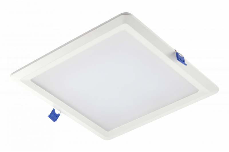 LOUIS LED-inbouwspot, IP54, 15 W, 1200 lm, AC 176–264 V, 50/60 Hz, 120°, 4000 K, inbouw, vierkant 1208962927 - Set van 2
