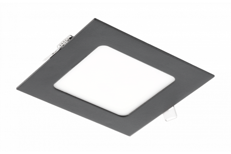 LED MATIS PLUS, inbouwspot, 7 W, zwart, 4000 K, 560 lm, AC 220-240 V, inbouw, IP20, 120°, 1208962971 - Set van 2