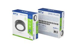 LED-armatuur ORIS PLUS, downlight, 7 W, zwart, 4000 K, 560 lm, AC 220-240 V, opbouwmontage, IP20, 120°, 1208963043 - Set van 2