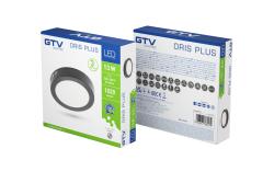 LED-armatuur ORIS PLUS, downlight, 13 W, zwart, 4000 K, 1020 lm, AC 220-240 V, opbouwmontage, IP20, 120°, 1208963047 - Set van 2