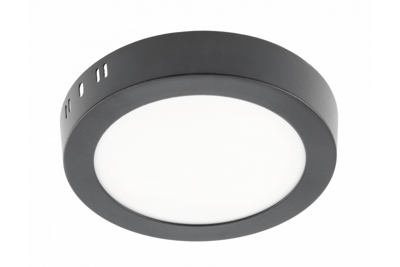 LED-armatuur ORIS PLUS, downlight, 13 W, zwart, 4000 K, 1020 lm, AC 220-240 V, opbouwmontage, IP20, 120°, 1208963047 - Set van 2